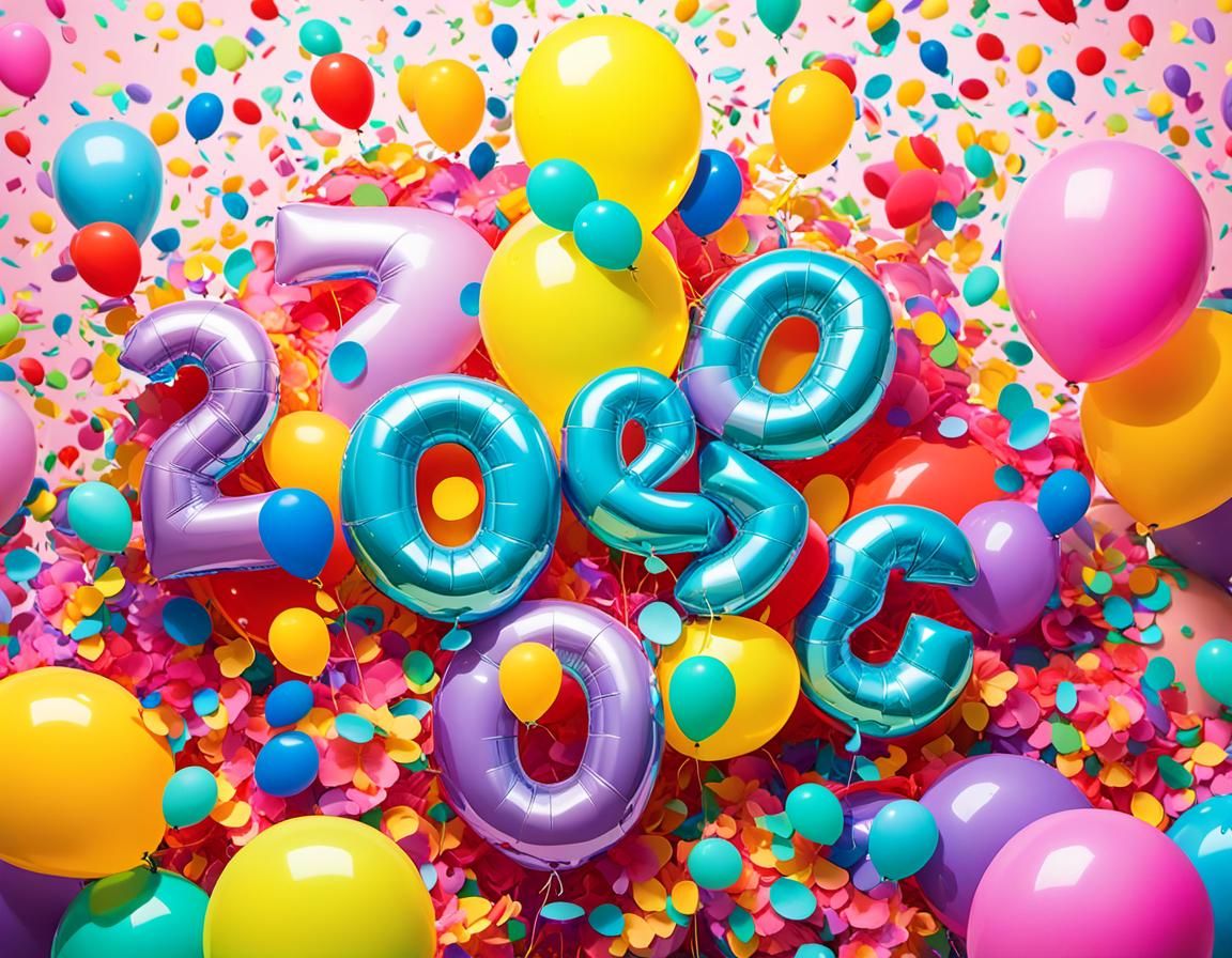 2025 Celebration in Vibrant Pop Art Style