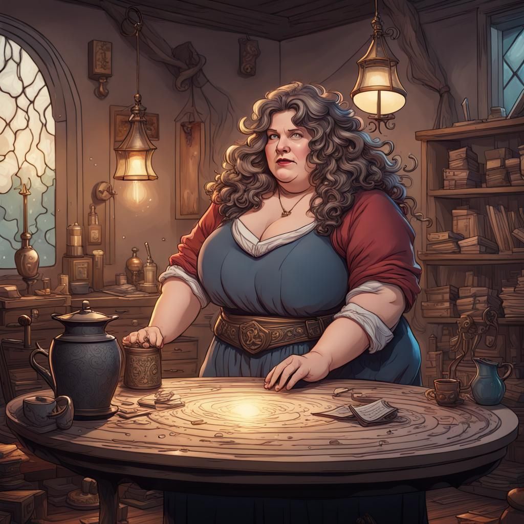 Magical RPG Gamemaster: Ink Illustration in Deep Color