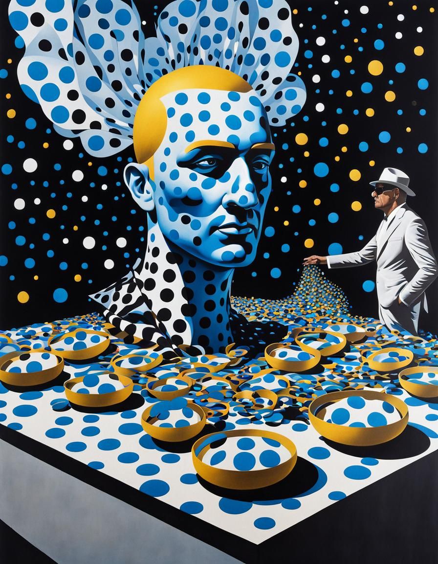 Flowing dots illusion