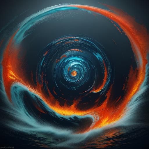 Abstract Anime: Water and Fire in Mid-Air