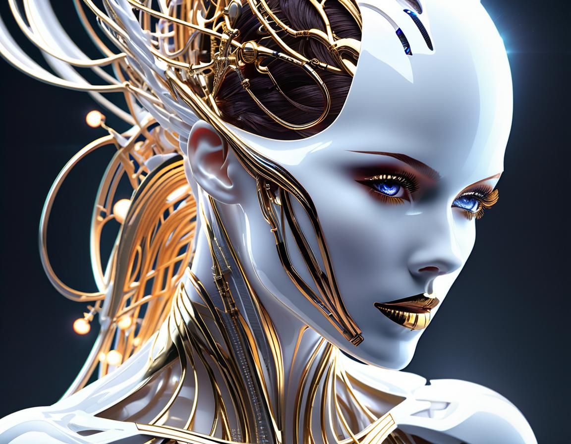 Elegant Bio-Organic Ceramic Female Anatomy