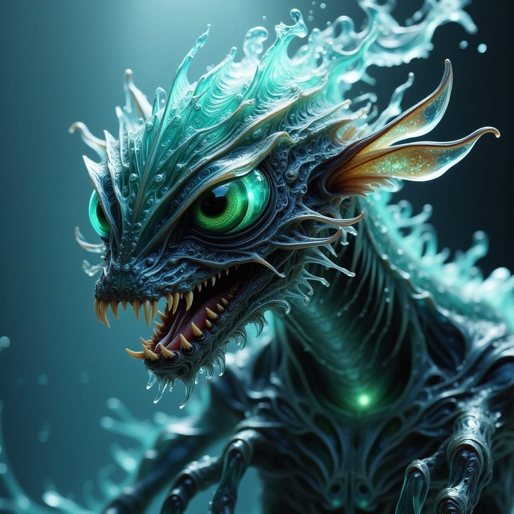 Mysterious Water Cryptid Transforms in 3D Render