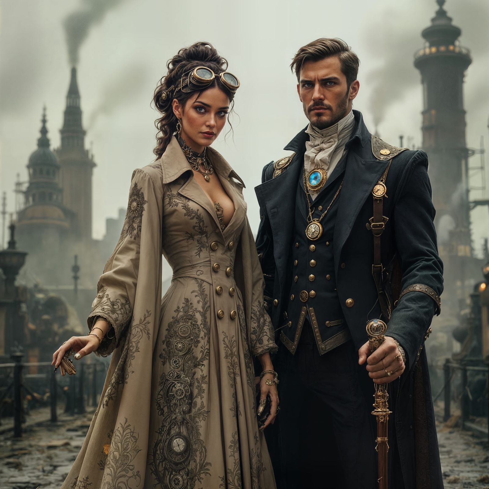 Romantic Steampunk Couple