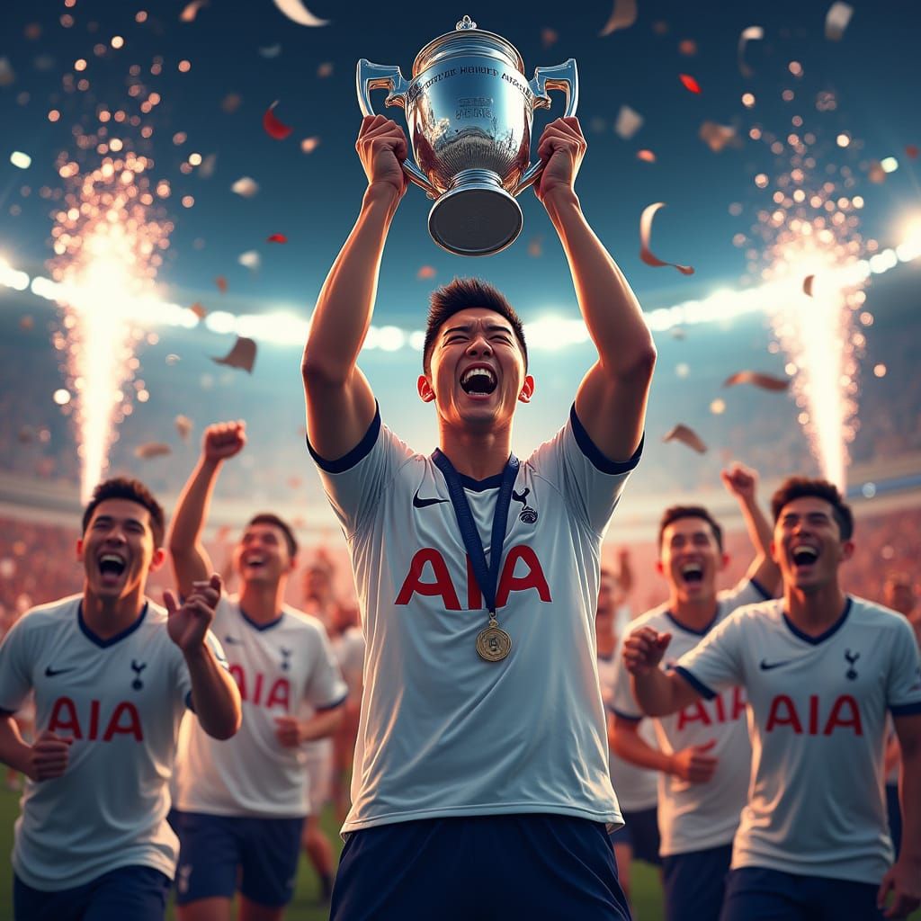Son Heung-min Lifts Europa League Trophy
