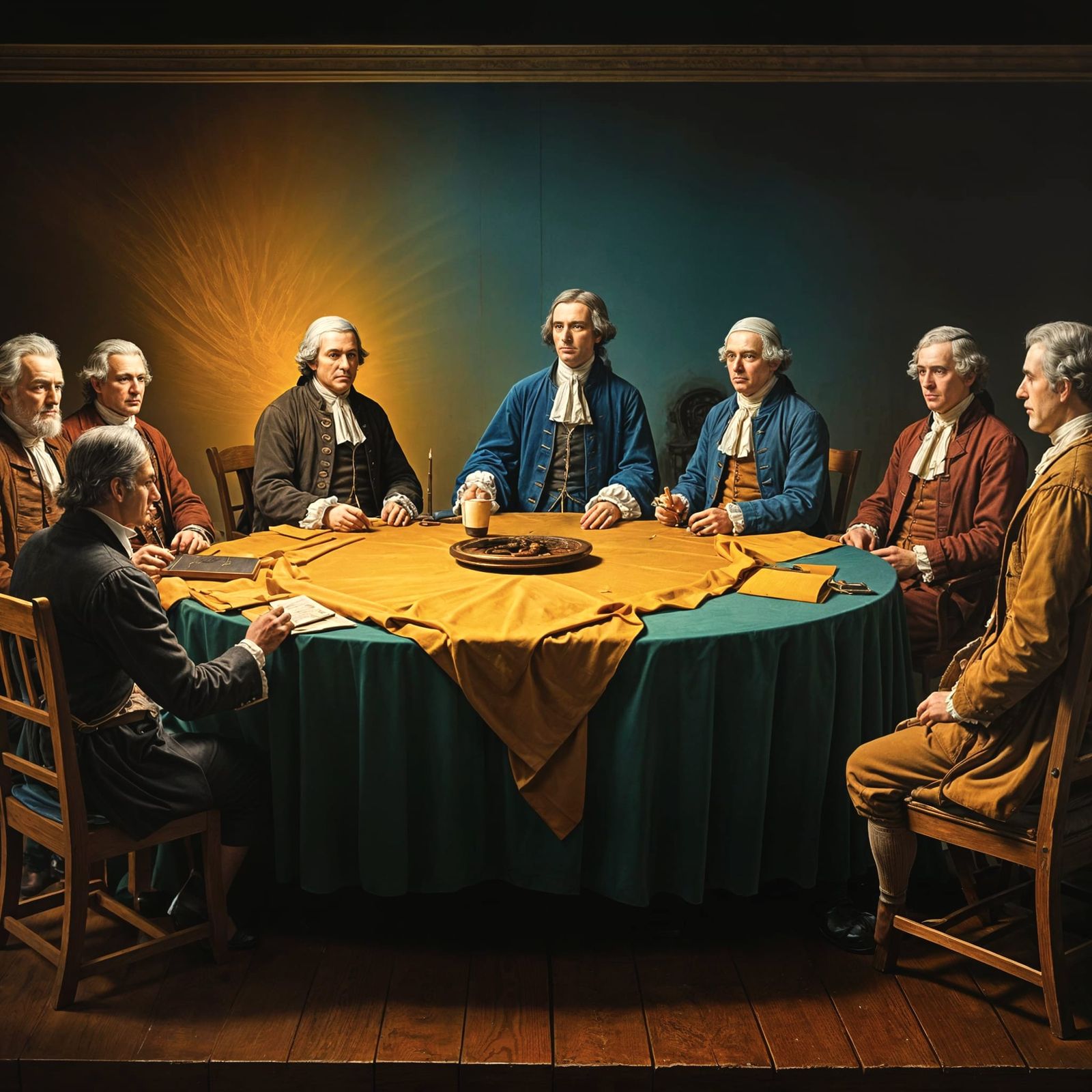 Intricate Philosophical Society Deep in Thought