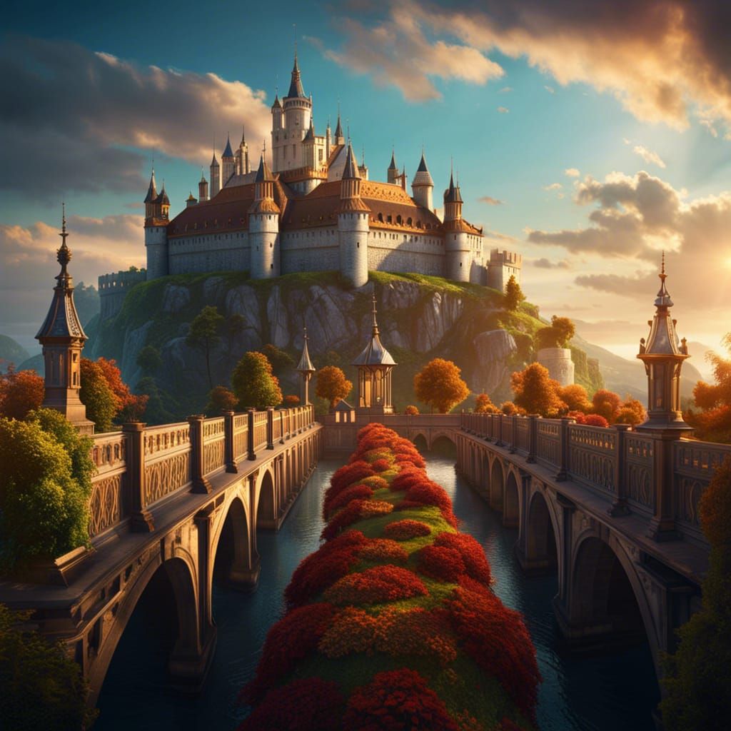 Medieval Castle Bridge in Fantasy Concept Art