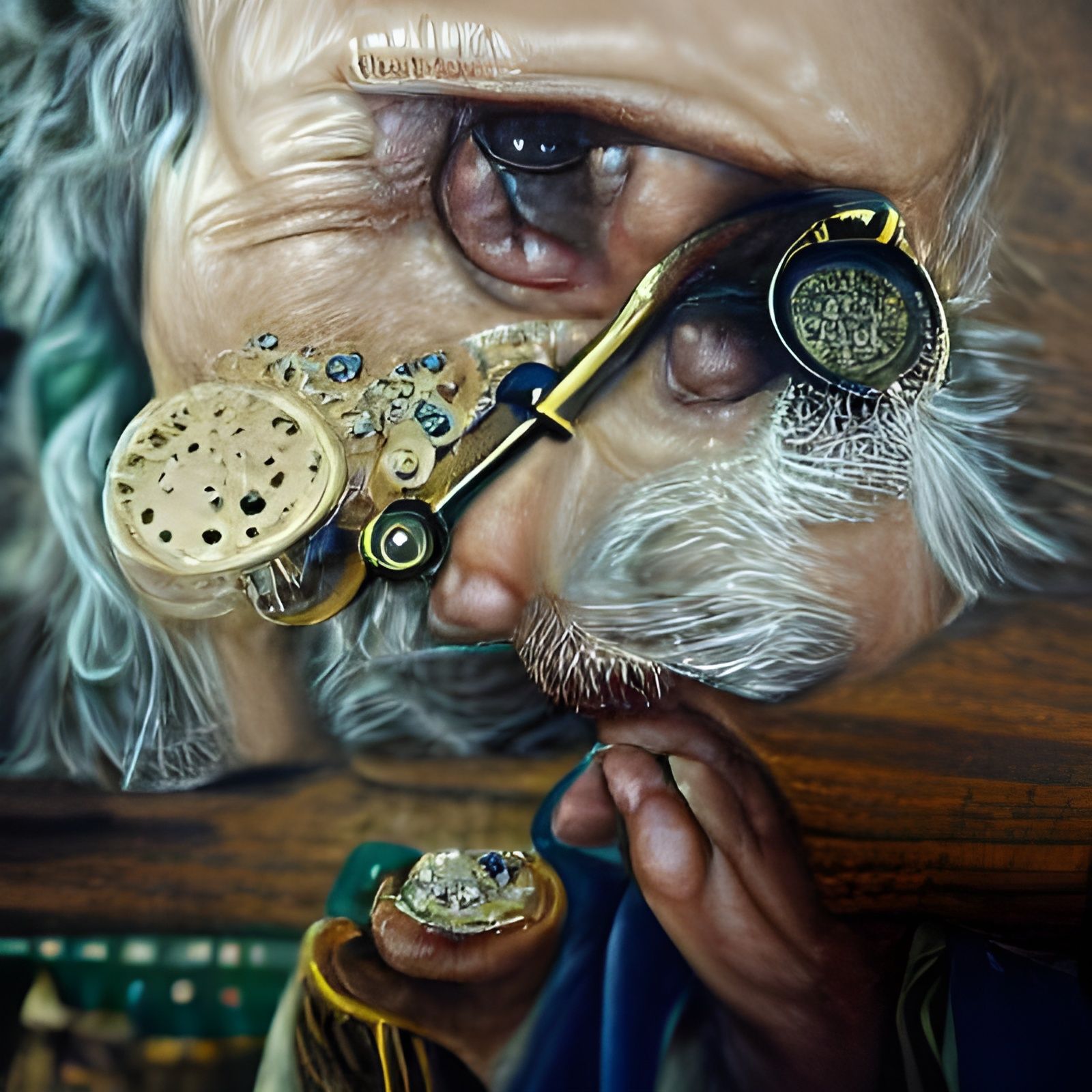 Detailed Painting: The Blind Watchmaker Concept