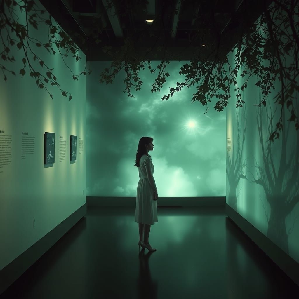 Woman in Secret Garden Exhibition: Atmospheric Art