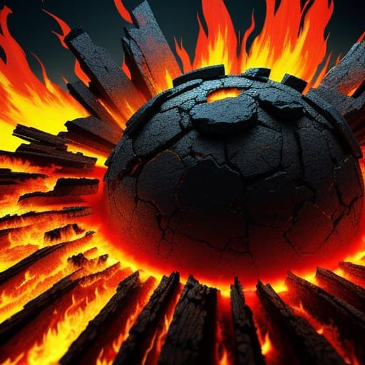 Vibrant Fire Burns in Explosions of Color