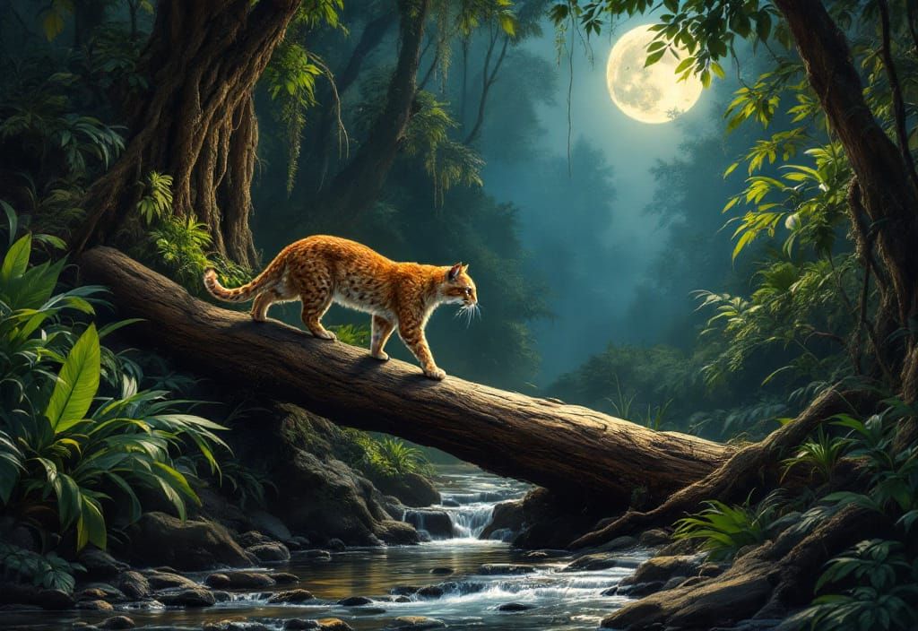 African Golden Cat in the Congo Basin