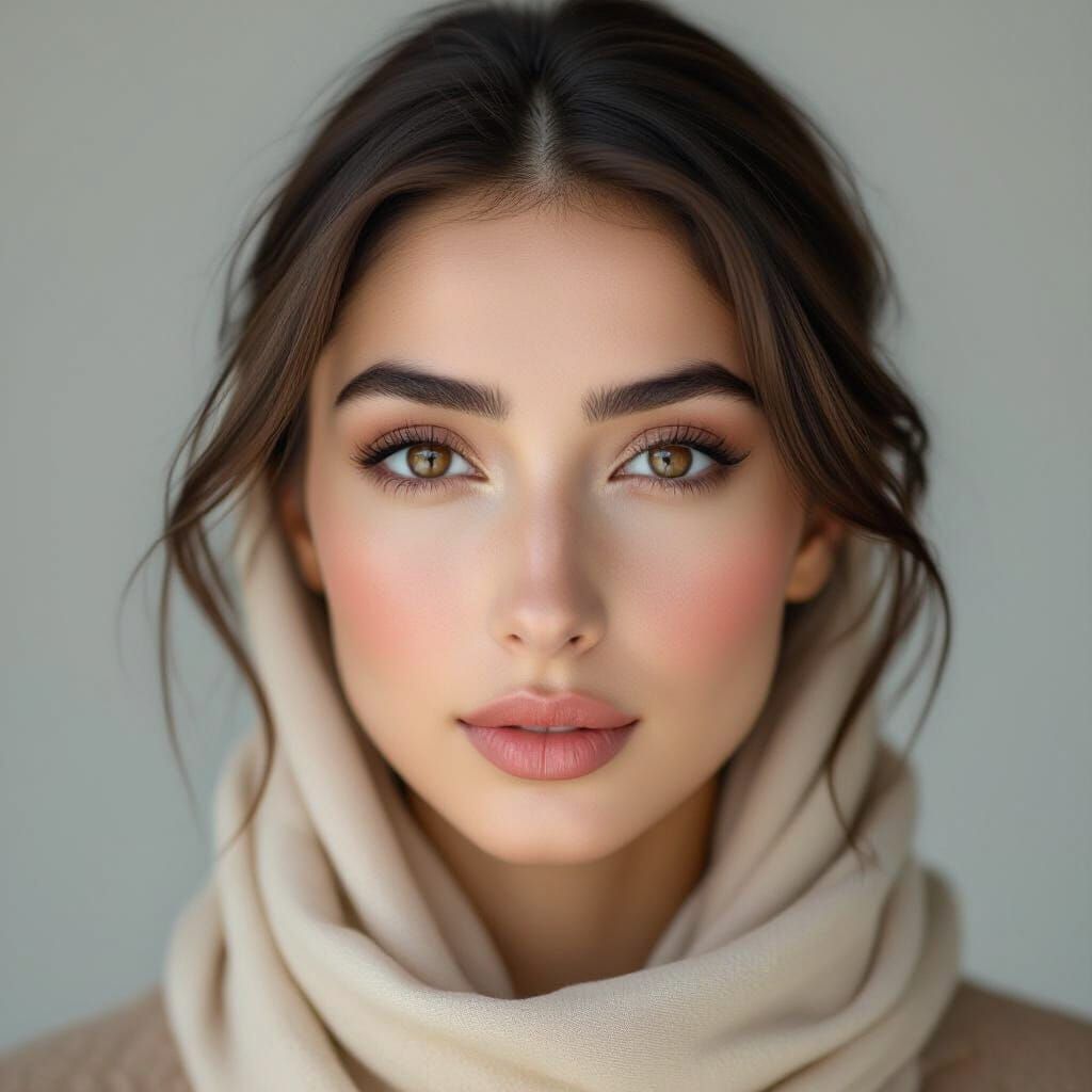 Realistic Portrait of a Young Iranian Woman