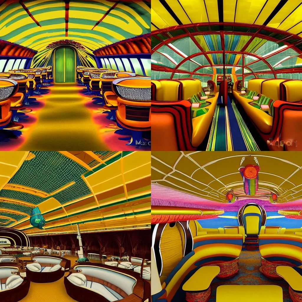 Retro Brazilian Casino Blimp Interior