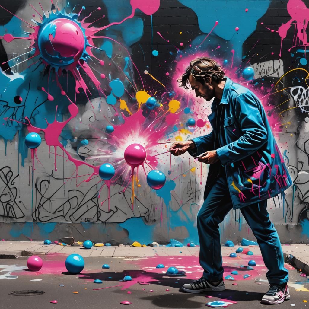 Shocking Graffiti Art with Gumball, in Banksy Style