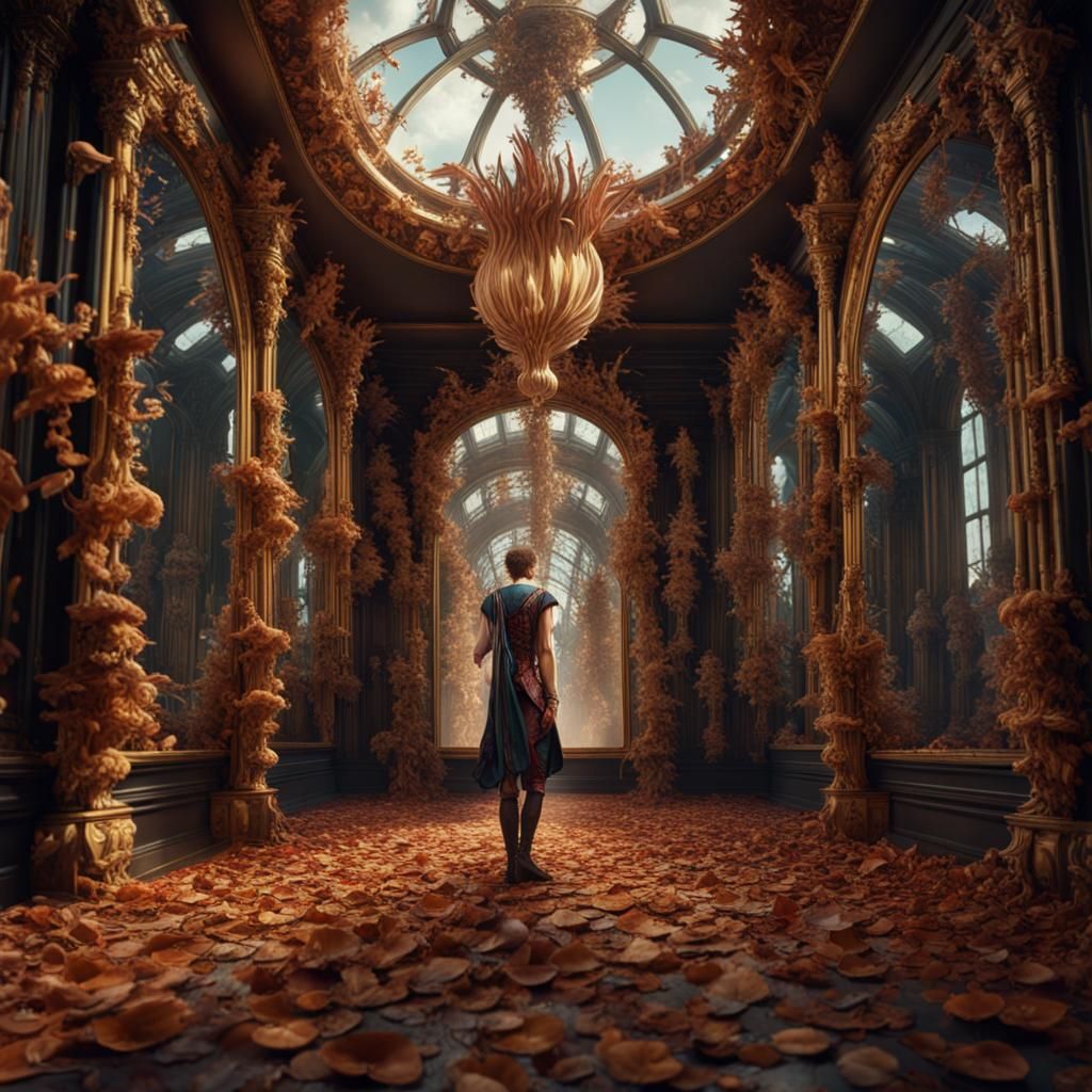 Hall of Warped Mirrors with Screaming Figures