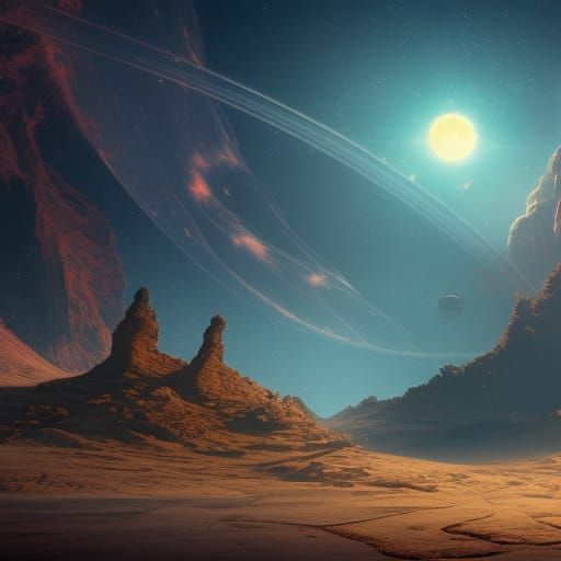 Detailed Matte Painting of the Solar System