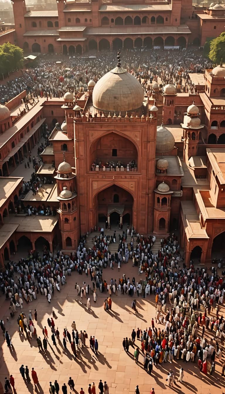 Jama Masjid: Mughal Architecture in Afternoon Light