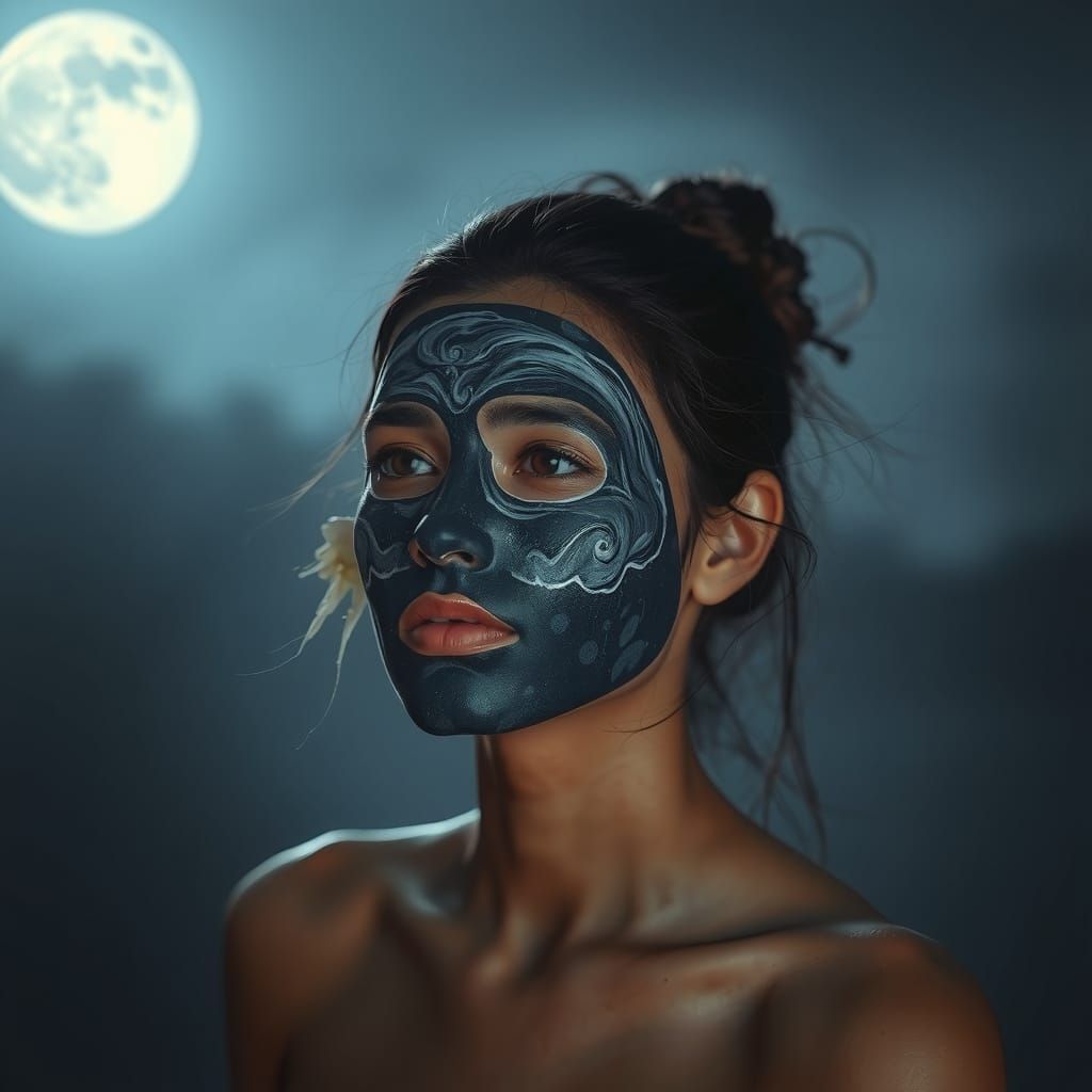 Lunar Beauty Revealed in Dark Glamour