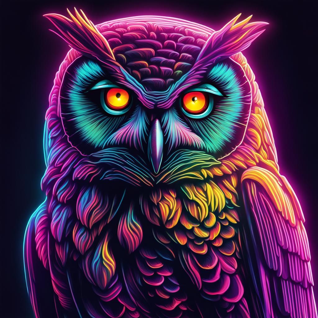 Neon owl. 🦉