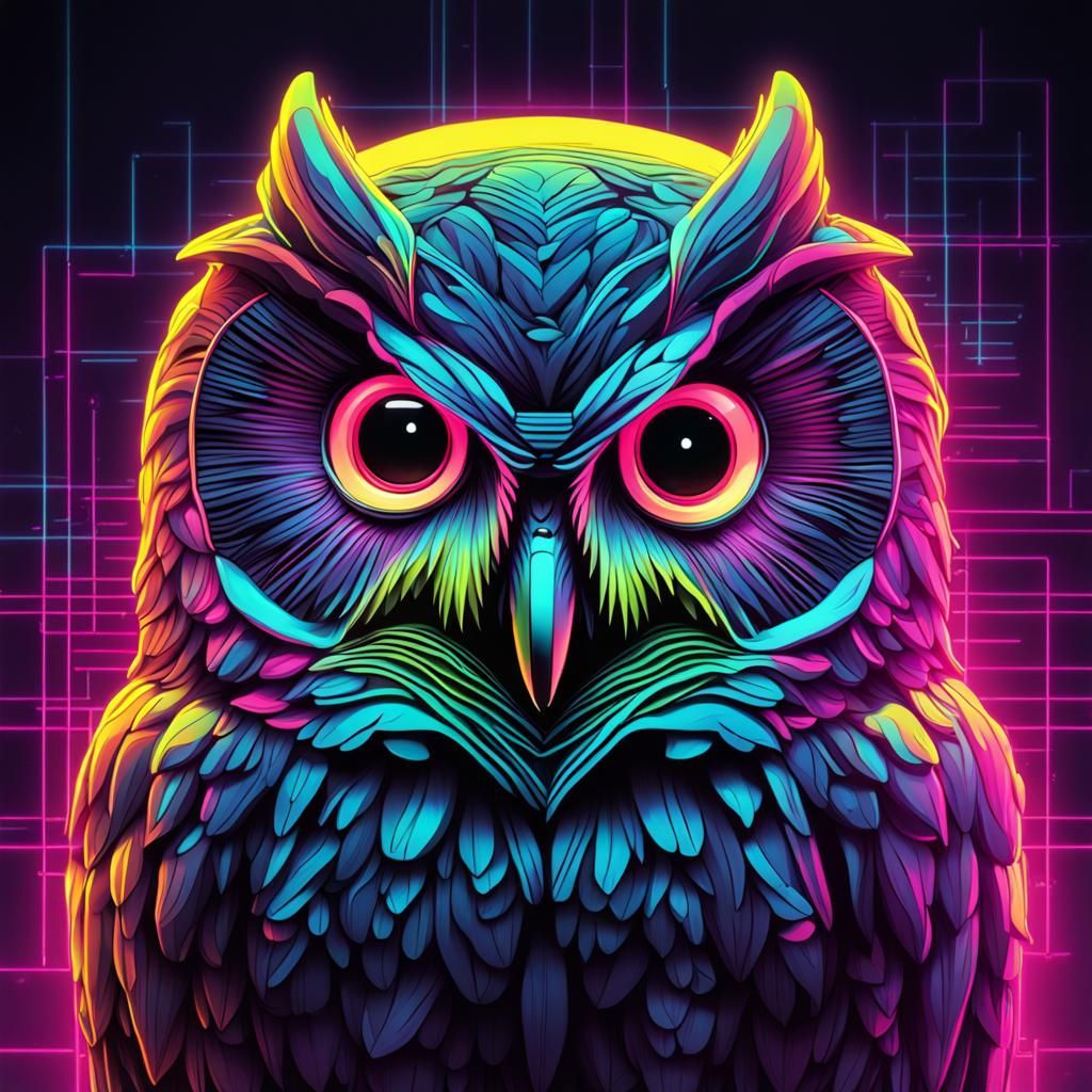 Neon owl.🦉