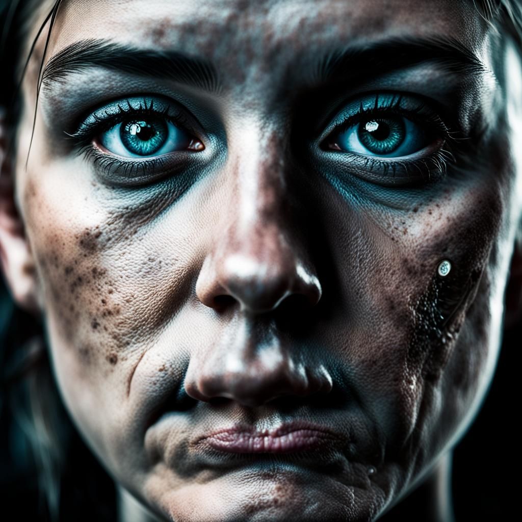 Craft a series of surreal portraits looking front inspired b...