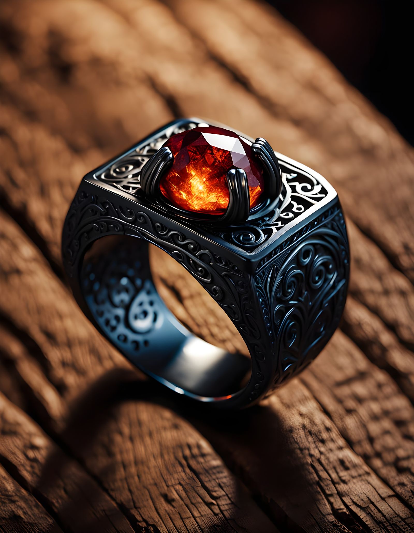 Ancient Arcane Ring with Glowing Magic