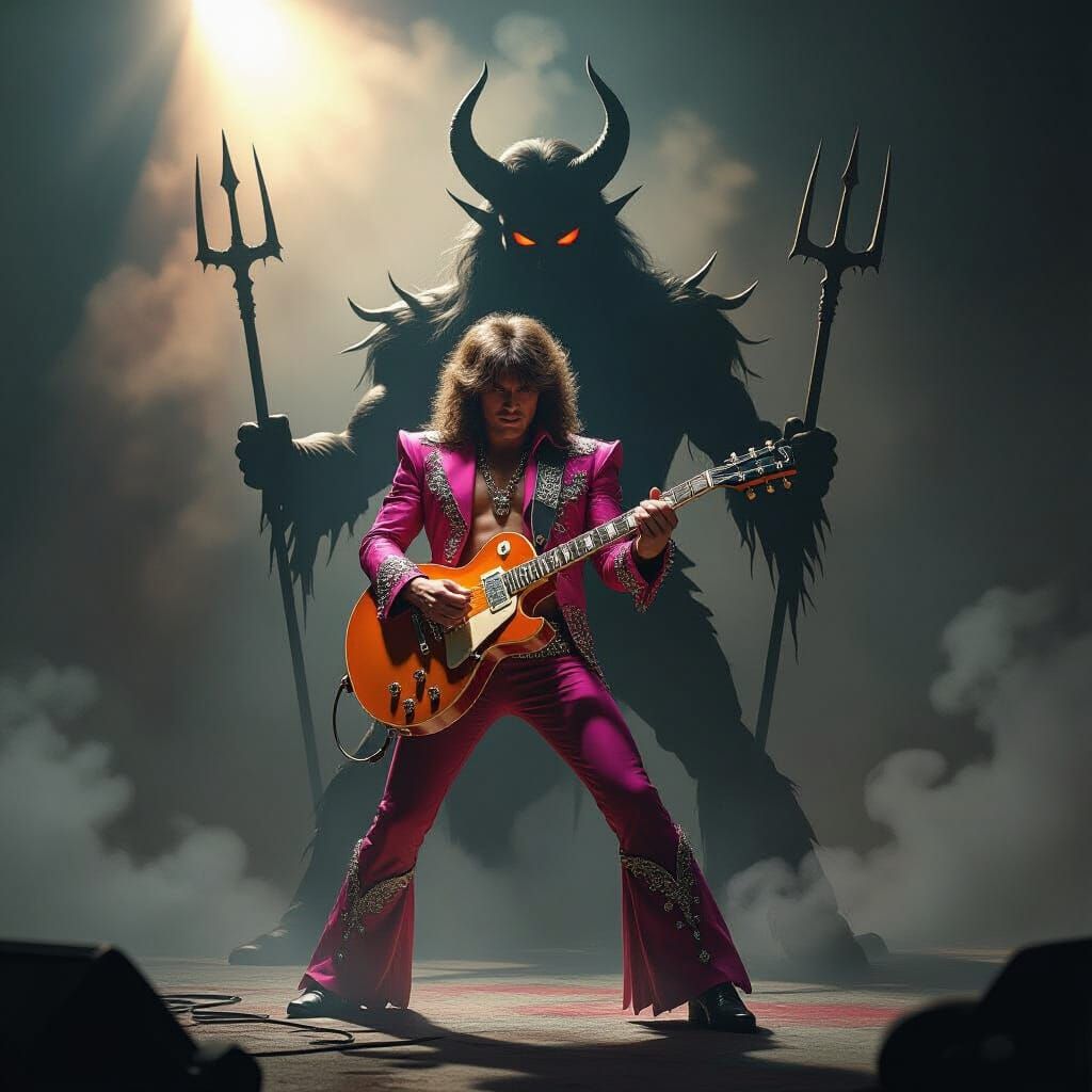 Musician's Epic Choice: Rock vs. Devil's Bargain