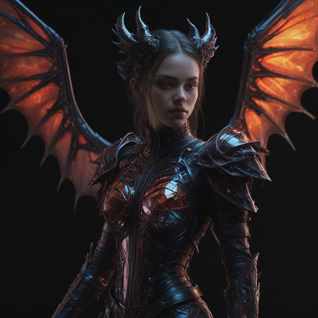 Gothic Goddess Dragon Hybrid Unveiled in Hyper-Maximalist Di...