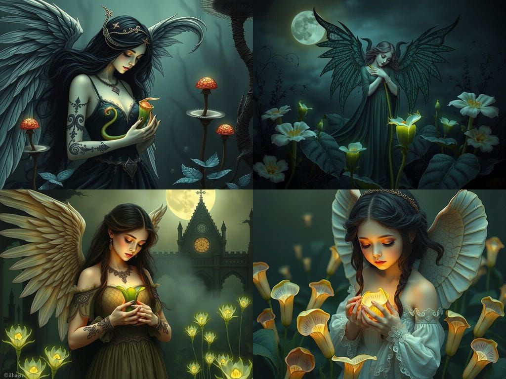 Surreal Angel Embodies Ethereal Venus Flytrap in Neo-Gothic ...