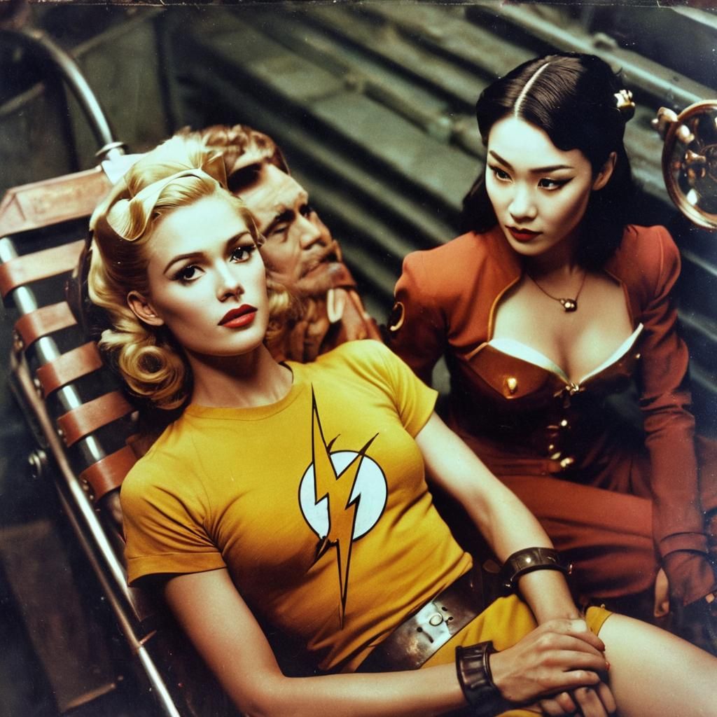 Vintage Sci-Fi Poster: Flash Gordon Rescue