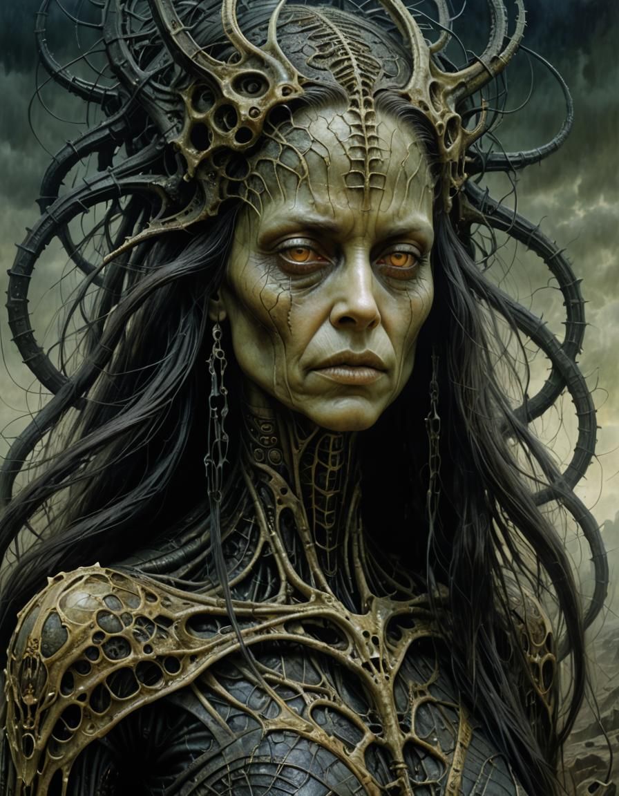 alien woman with tentacles