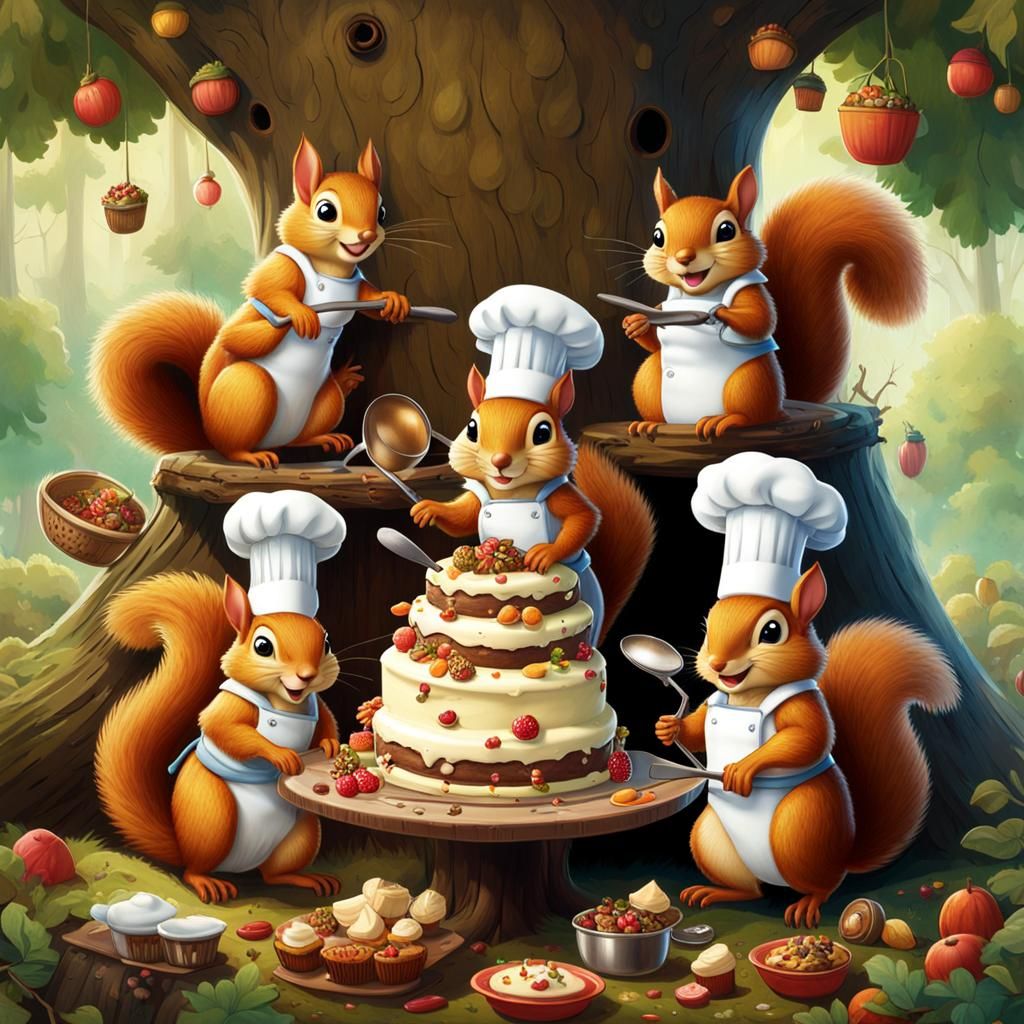 Squirrel Chefs on a Nutty Baking Mission!