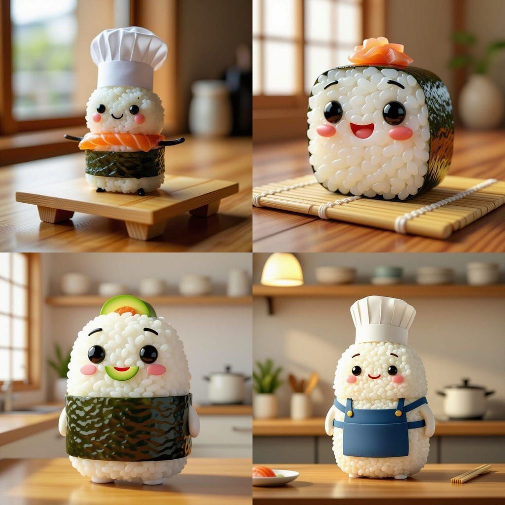 Sushi Rice Man Character Design
