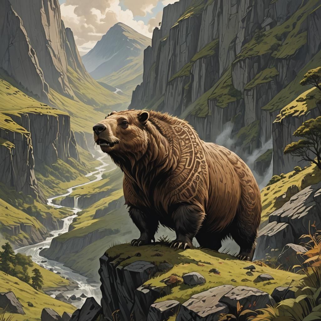 Colossal Behemoth Beast in Scottish Highlands