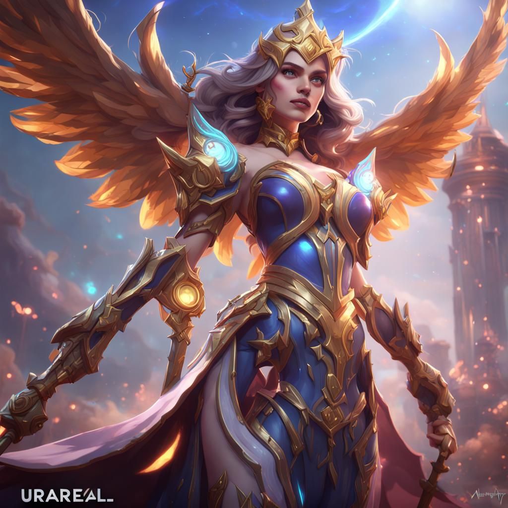 Guinevere's Ultimate State with Celestial Staff