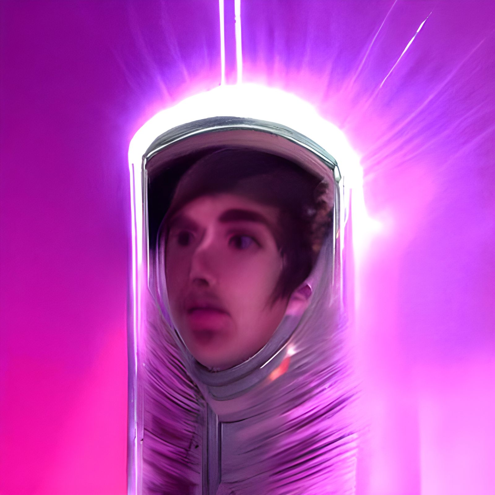 Time Traveler Enters Glowing Portal
