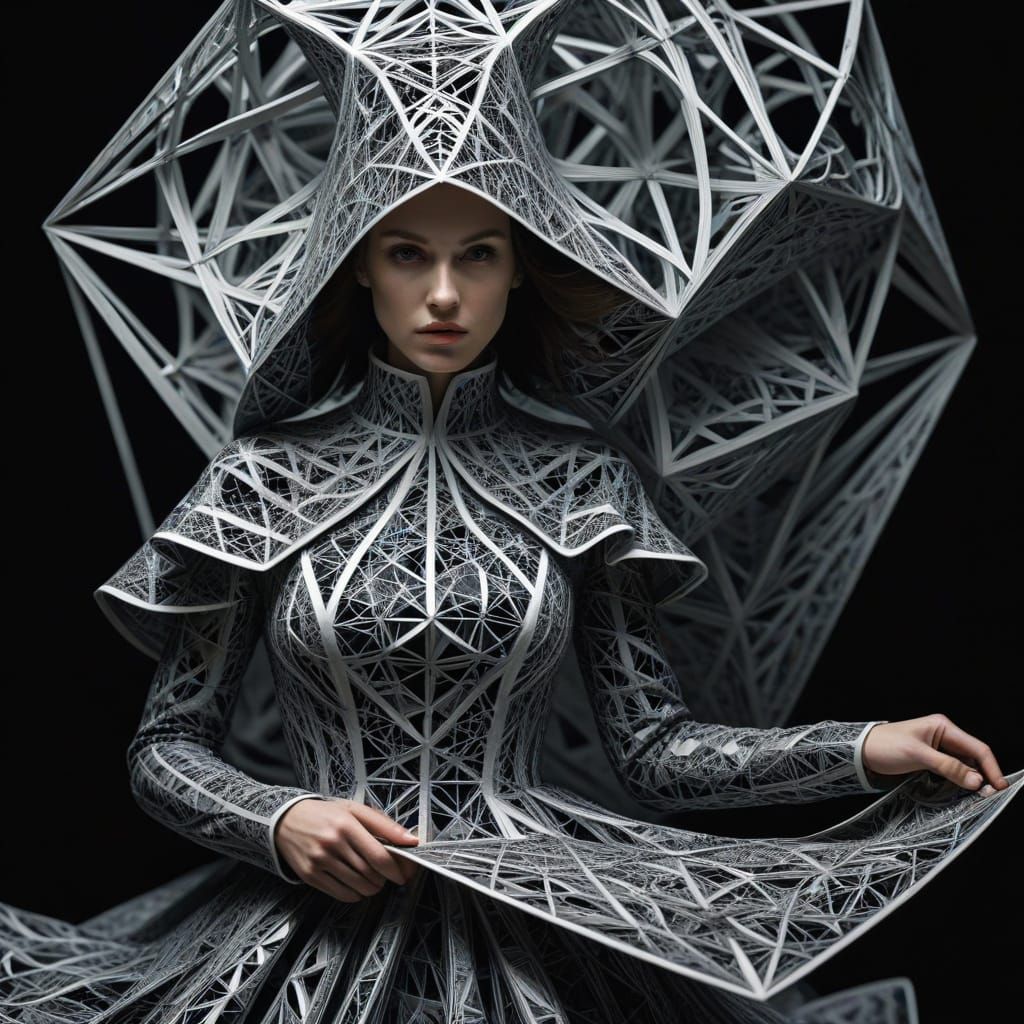 Sensual Non-Euclidean Fashion Revelation in Higher Dimension...