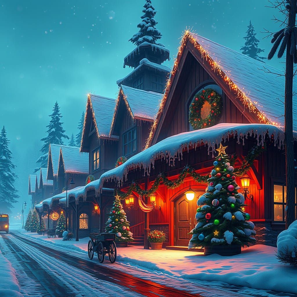 Fantastical Christmas in a Quaint Fantasy Village