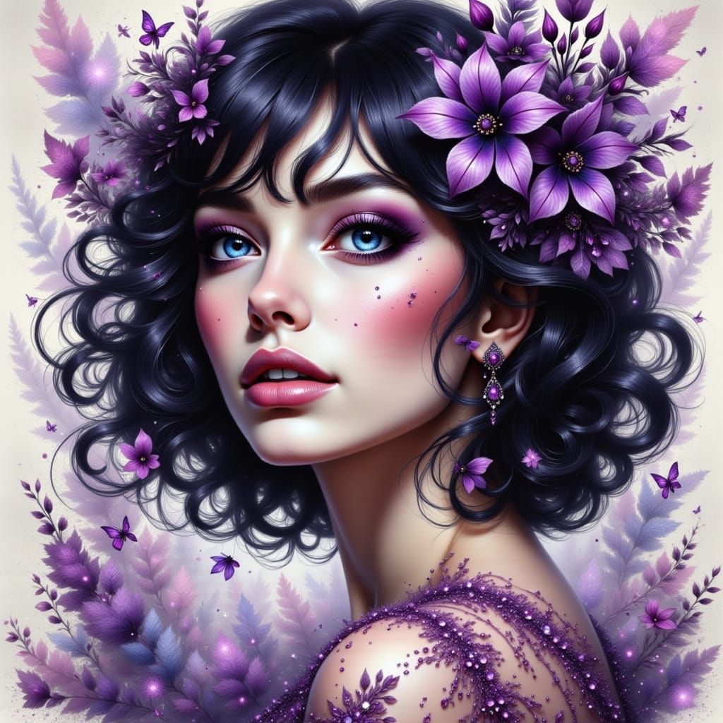 Melancholic Woman in Surreal Mixed Media Collage