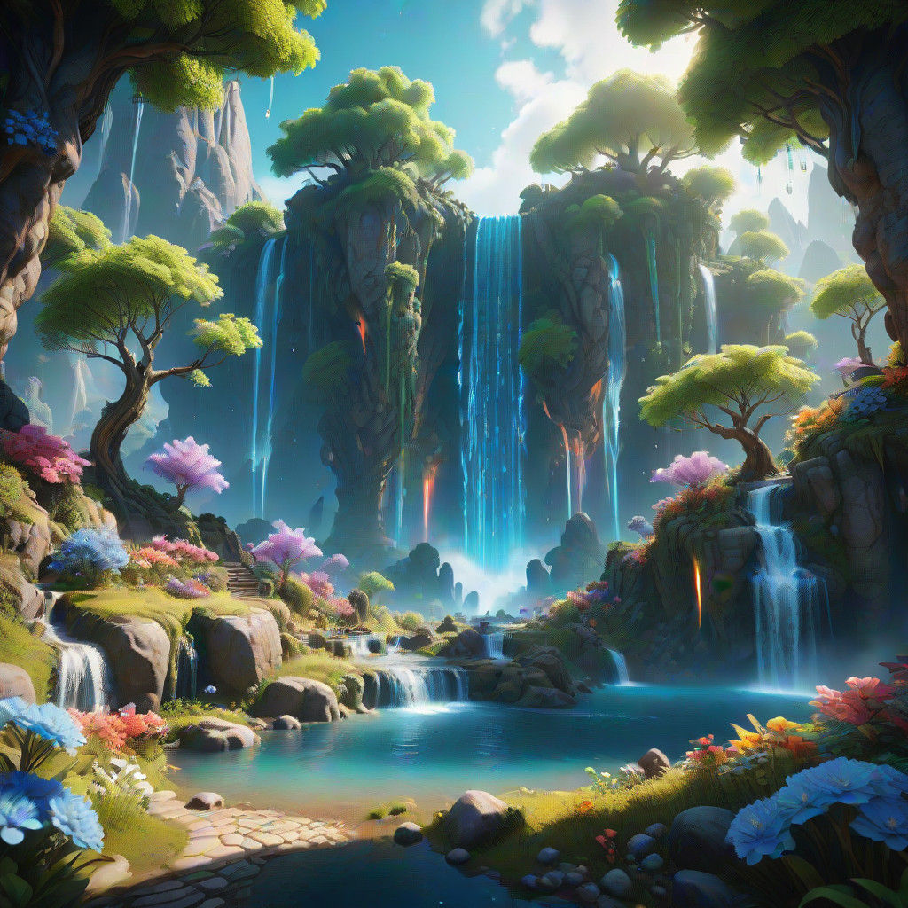 Shimmering Oasis Ephemera in a Hidden Paradise