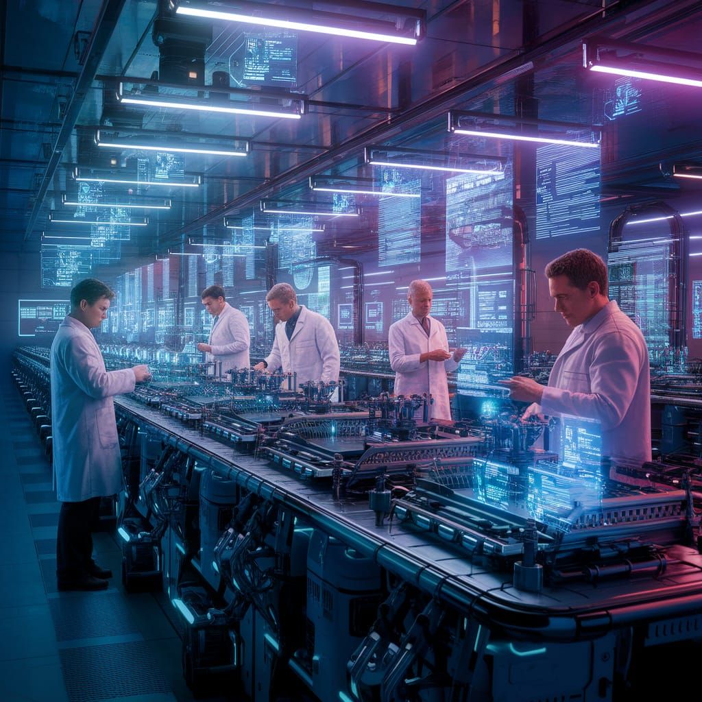 Scientists in Sterile Laboratory Unleash Technological Break...