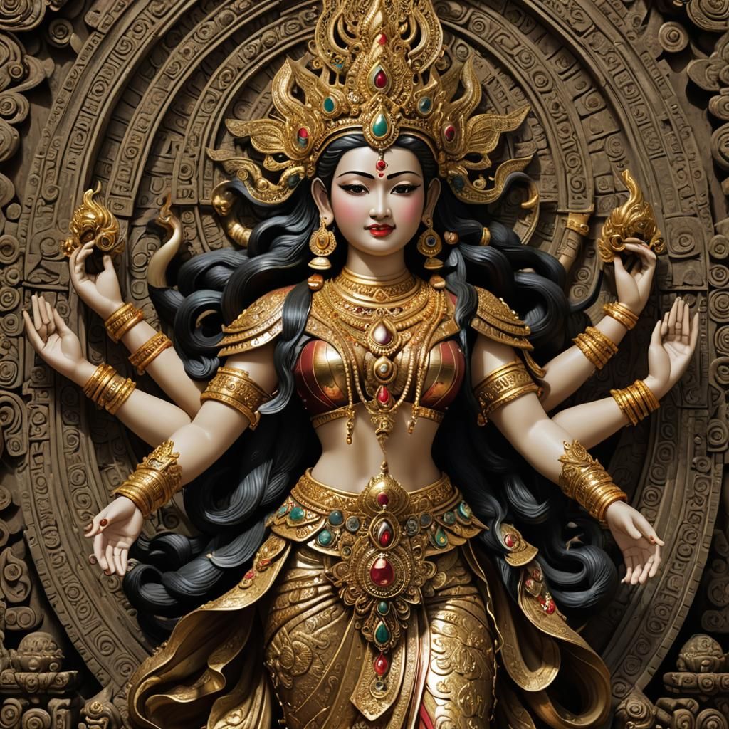 Goddess Soma in Khmer Style, 3D Anime Art