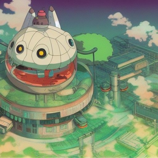 Biopunk Pokemon in Studio Ghibli Style