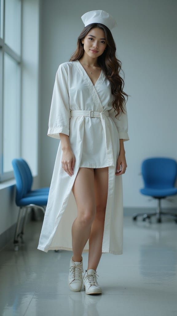 Beautiful Nurse in Examination Room, Soft Focus