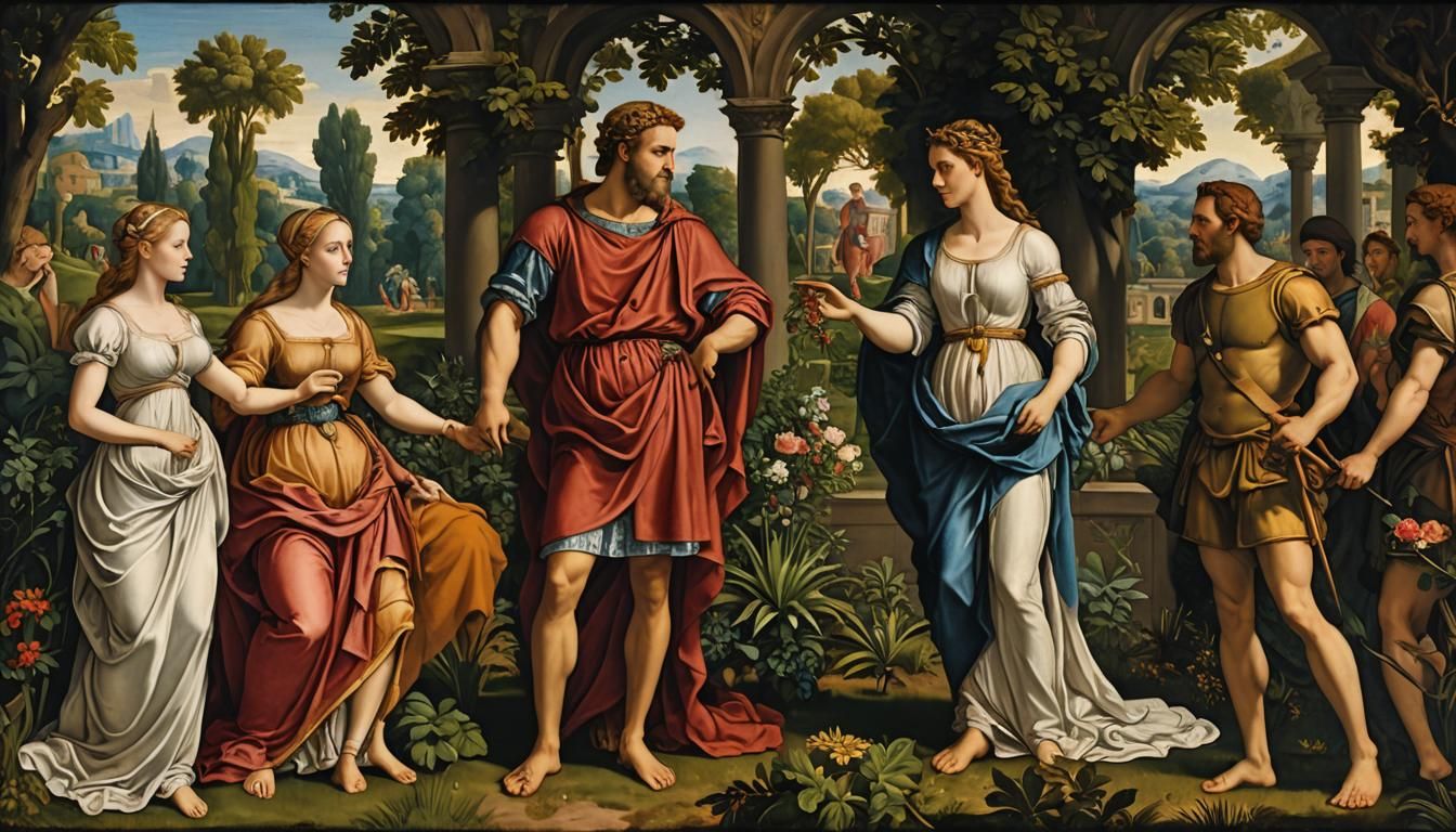 King David and Bathsheba in Renaissance Style