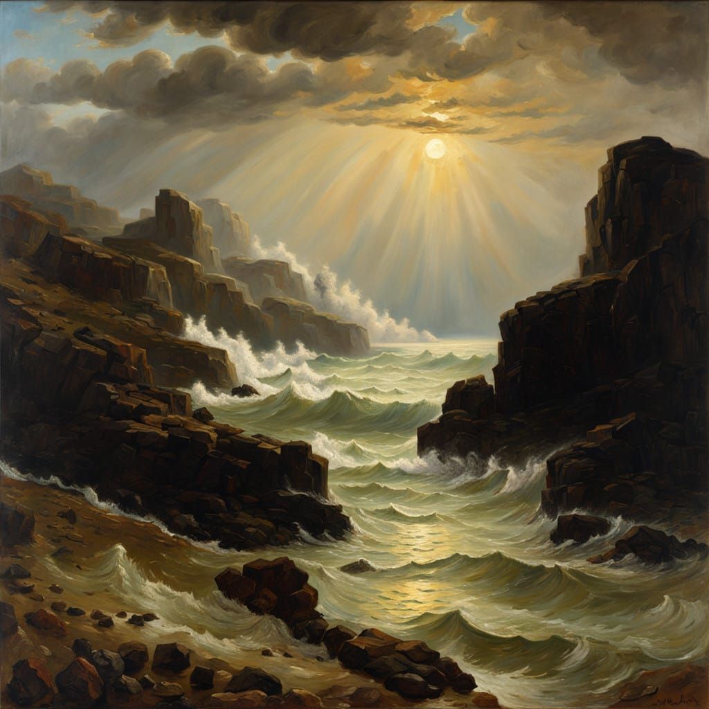 Abstract Technicolor Landscape Evokes the Concept of Loyalty