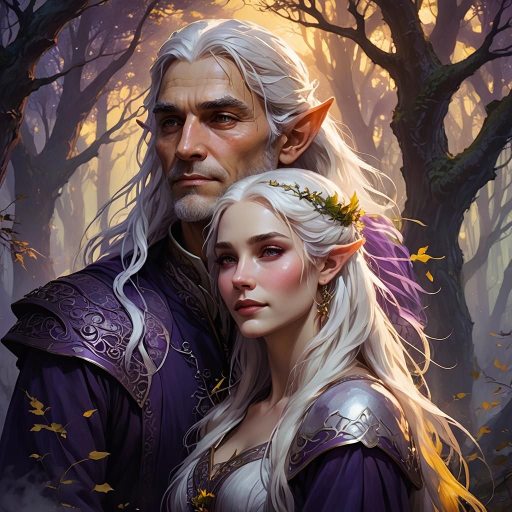 Ethereal Elf Wedding in Misty Forest