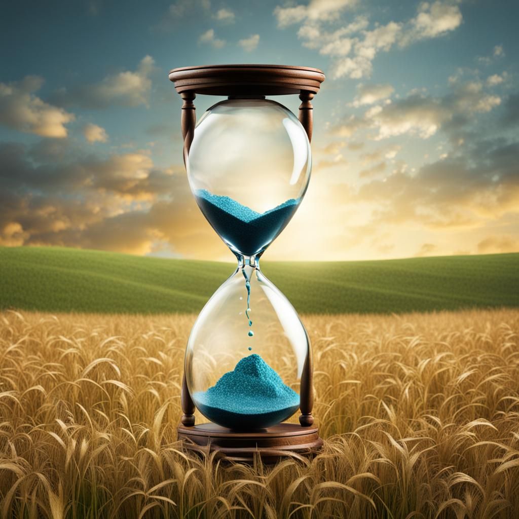Hourglass Running Out of Time in Field