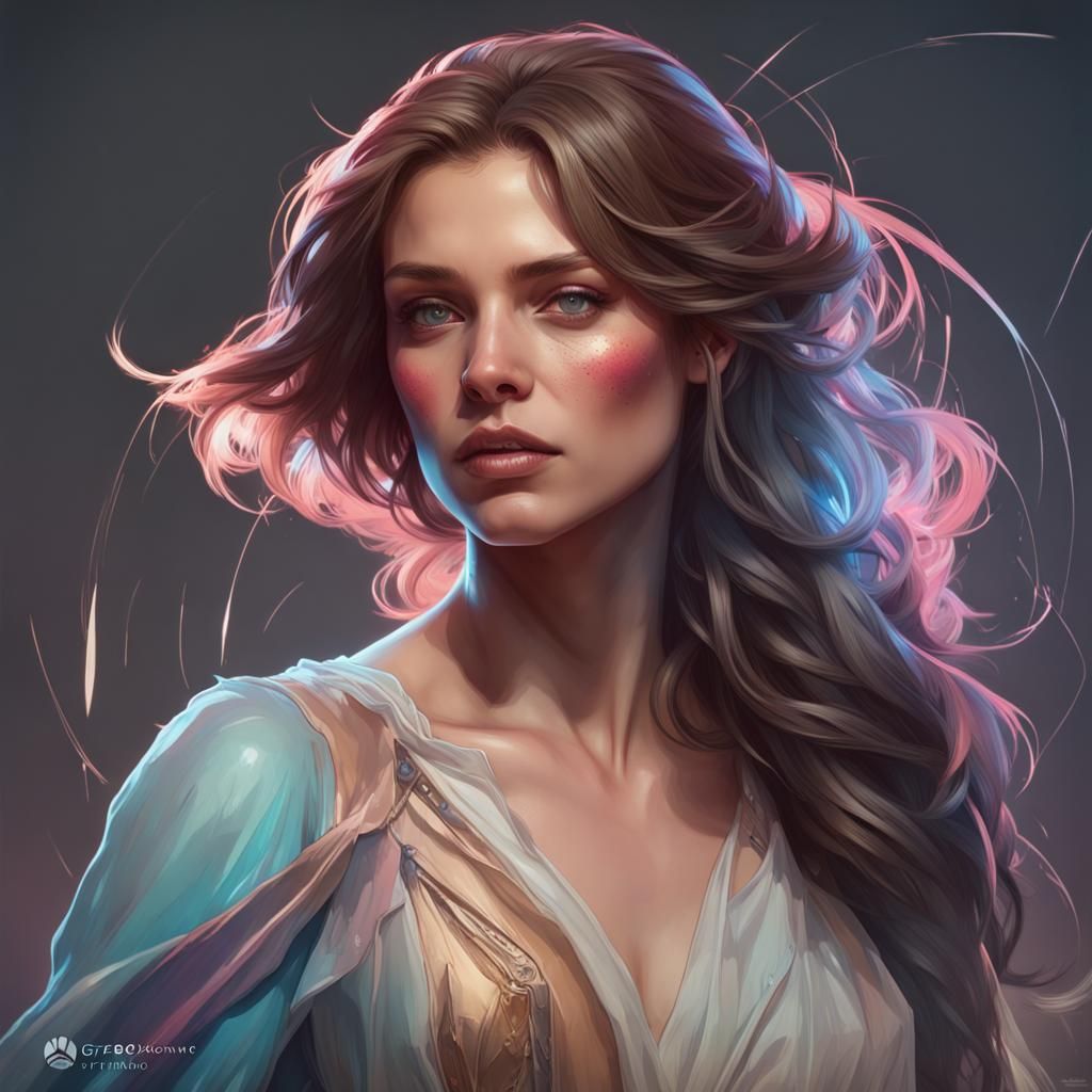 Natalie Jane Portrait in Art Nouveau Style