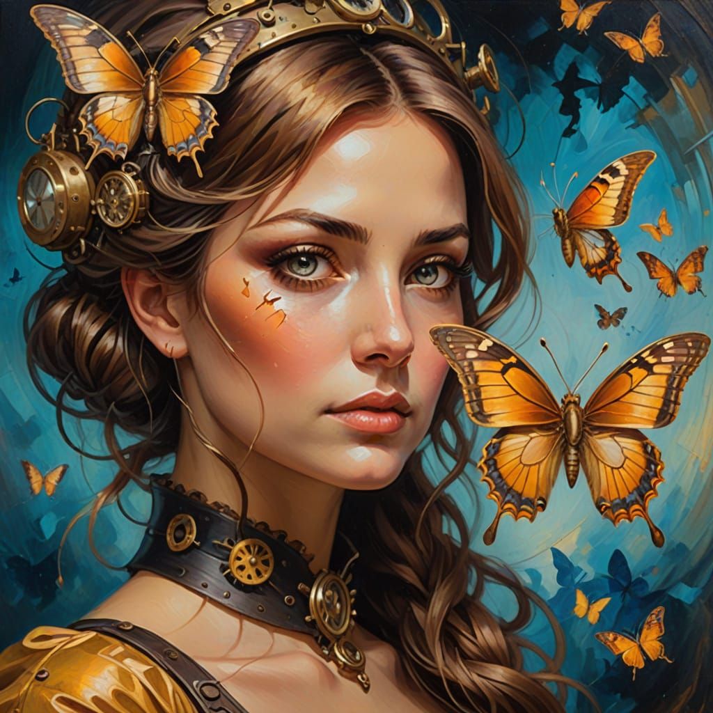Steampunk Dreamer: Alla Prima Oil Painting