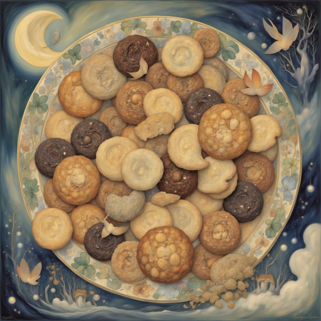 Delicious Cookies on a Misty Mystic Plate